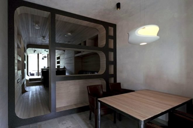 Peter Kostelov, natural light, daylighting, oak tube, Russia, Moscow, natural materials, timber, green design, sustainable design, green renovation, sustainable renovation