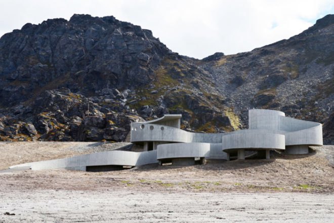 green design, eco design, sustainable design, Norway, Havoysund Tourist Route, Reiulf Ramstad Architects, Arctic ocean, open air concrete pathway