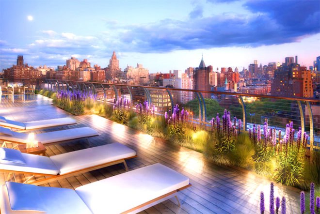 rosie o'donnell, rosie o'donnell apartment, rosie o'donnell green roofed apartment, green roofs, green design, adaptive reuse apt, green nyc, nyc green homes, nyc green apartments, green apartments in nyc, Rosie O'Donnell, Adaptive Resuse, Duplex, 130 West 12th Street, Pre-War, Cook + Fox Architects, Green Roof