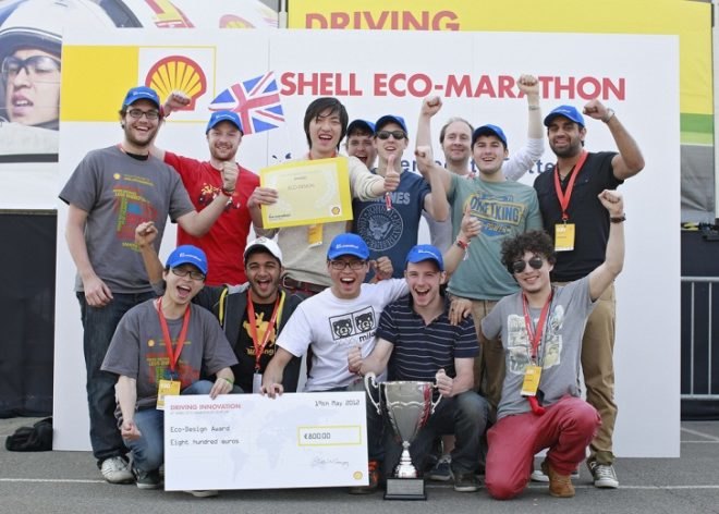Aston University, Shell,shell eco marathon challenge, green transportation, cardboard car, hydrogen car, green car, plywood car