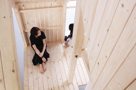 Worapong Manupipatpong, Shelter of Nostalgia, Politics of Me, Bangkok, Thailand, tree house, indoor treehouse, green design, sustainable design, temporary design, eco-design, recyclable materials, minimalist design