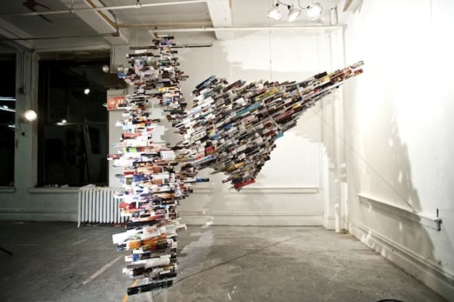 South Korea, NYC, Yun-Woo Choi, recycled art, recycled materials, green design, sustainable design, eco-design, eco-art, sustainable art, sculpture, 3-D, physics, science
