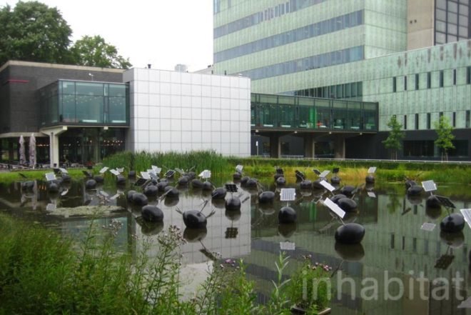 Alex Vermeulen, SOH19 States of Nature, floating eggs, floating solar panels, energy self-sufficient, Eindhoven, Buddha, Natuurkunst Foundation, University of Technology, Art, energy efficiency, Solar Power, Renewable Energy