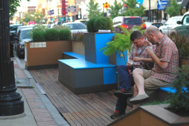 Andersonville Parklet, Moss Design, parklet, chicago, studio murmur, eco-andersonville, anderson development corporation, people space