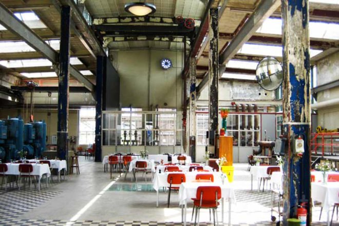 Radio Royaal, Eindhoven, recycled warehouse, Philips, seasonal food, recycled furniture, Architecture, Daylighting, green furniture, green Interiors, Green renovation,