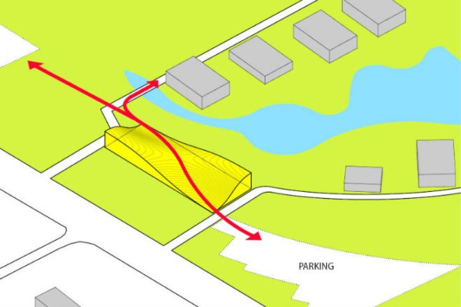 Beijing Green Visitor Center, JDS Architects, eco visitor center, beijing, photovoltaics, undulating roof, welcome center