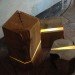 log stool, log lamp, led lamp, the Boxers Design, Italian led lamp, salvaged lamp,