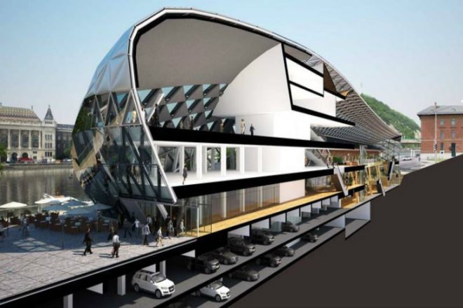 CET Building, ONL, Oosterhuis_Lénárd, budapest, mixed use building, glass atrium, daylighting, green renovation