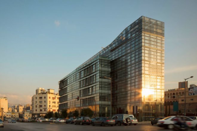 CMA-CGM Headquarters ,Nabil Gholam Architects, high performance facade, beirut, eco office, green office building,