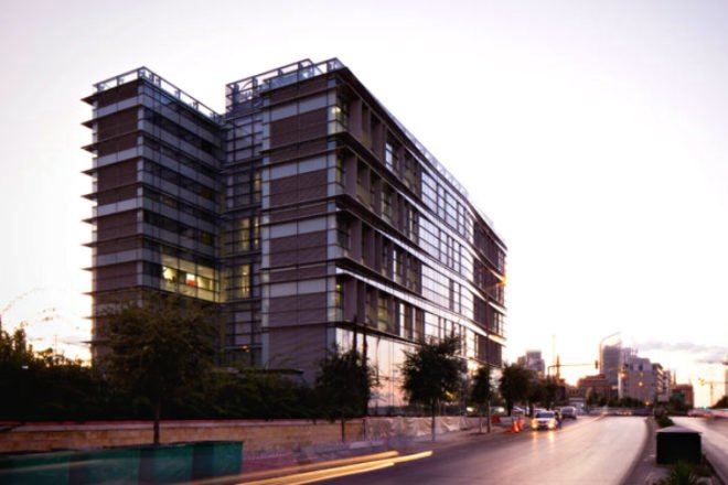 CMA-CGM Headquarters ,Nabil Gholam Architects, high performance facade, beirut, eco office, green office building,