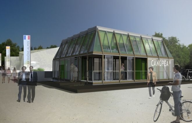 SDE 2012, solar decathlon, Canopea, Team Rhône-Alpes , green design, sustainable design, eco-design, modular design, vertical farm, photovoltaic panels, solar energy, cleantech, sustainable design