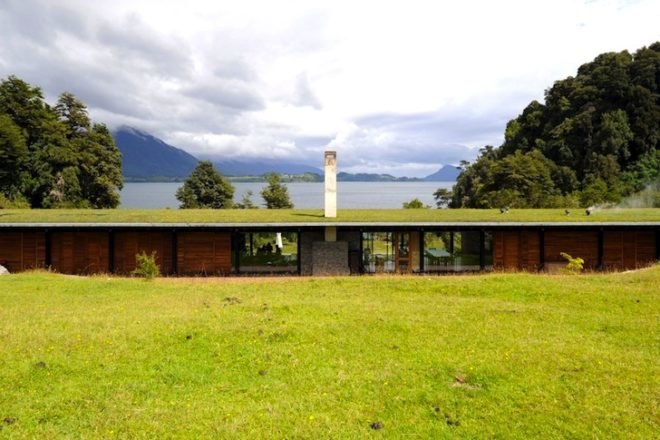 Izquierdo Lehman Architects, Chile, Santiago, Lake Rupanco, green roof, green design, sustainable design, eco-design, natural materials, insulation, natural ventilation, passive design
