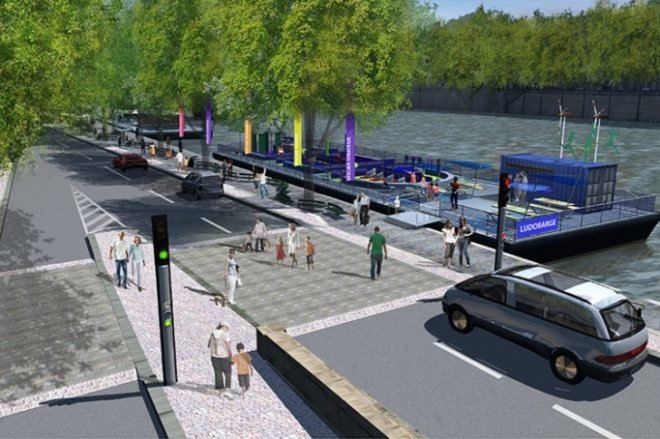 Bertrand Delanoë, Paris, Seine riverside, Paris pedestrianization plan, riverside world heritage sites, Paris city