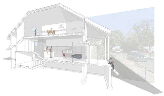 National AIA Award, Small Project Award, Ghost Houses, Knoxville, Tennessee, Curb, Downtown, Renovation, Rebuild