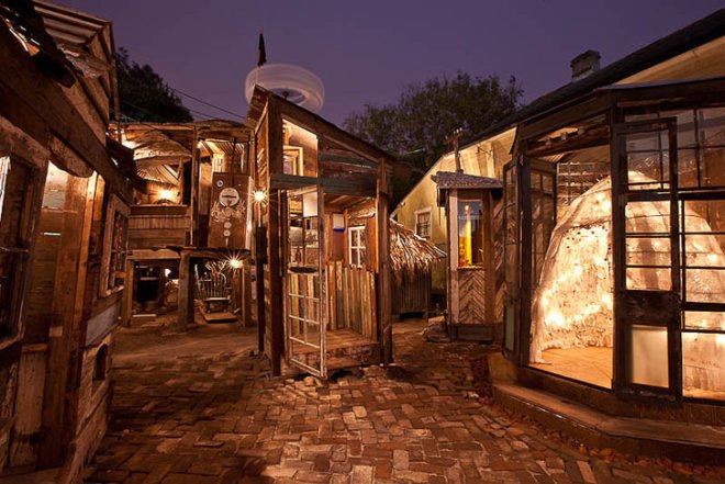 Dithyrambalina, The Music Box, Swoon, New Orleans Airlift, salvaged wood, reclaimed windows, locally sourced, New Orleans, Louisiana, shanty town, instruments, musical town