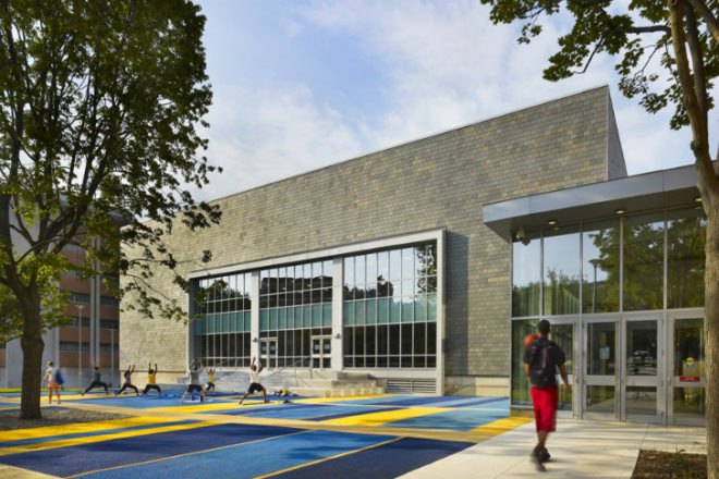 Drexel University, Daskalakis Athletic Center, Sasaki Associates, athletic center, daylighting, high performance facade