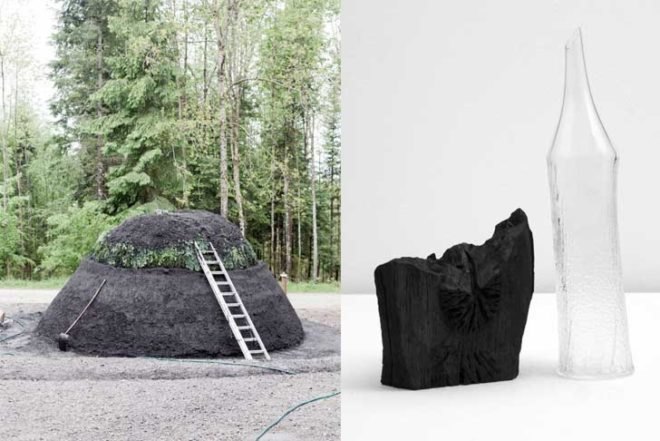 Formafantasma, Confrontations, Weil Am Rhein, Vitra Design Museum, Massimo Lunardon, Doris Wicki, Luisa Zanzani, Francesco Zorzi, charcoal, deforestation, CO2 emissions, Design Academy of Eindhoven, Green Products, Water Issues