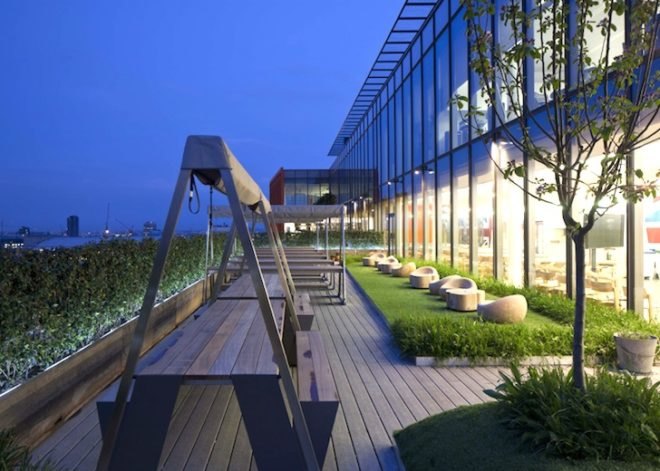 Google, PENSON, London, green design, rooftop gardening, eco-design, Sustainable design, green roof, recycled materials