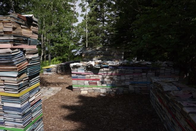 Thilo Folkerts, 100 Landschaftsarchitektur, Rodney LaTourelle, Quebec, Canada, Jardin de la Connaissance, mushrooms, decaying books, art, design, green design, sustainable design, experimental art