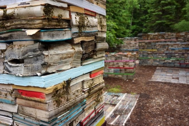 Thilo Folkerts, 100 Landschaftsarchitektur, Rodney LaTourelle, Quebec, Canada, Jardin de la Connaissance, mushrooms, decaying books, art, design, green design, sustainable design, experimental art