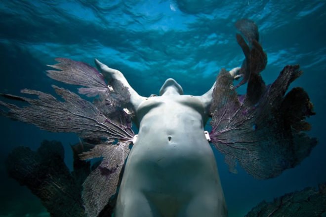 Jason de Claires Taylor, underwater sculptures, underwater art, coral reef, Jason de Claires Taylor sculpture