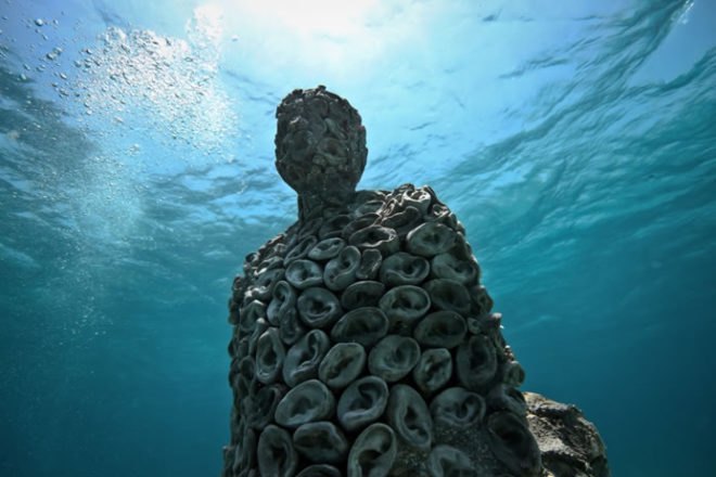 Jason de Claires Taylor, underwater sculptures, underwater art, coral reef, Jason de Claires Taylor sculpture