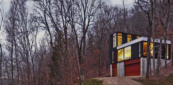 Stacked Cabin, Johnsen Schmaling Architects, Wisconsin, Awards, Modest Home