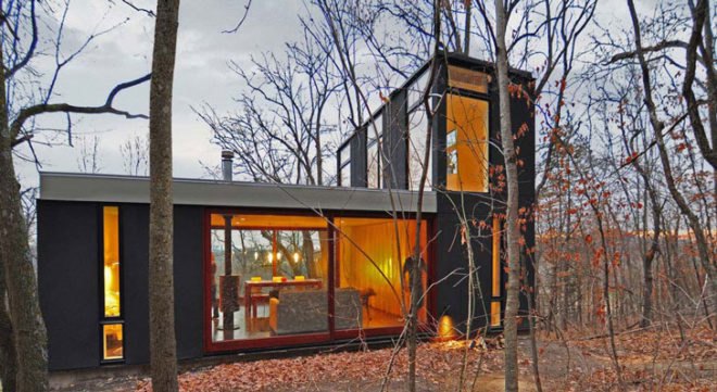 Stacked Cabin, Johnsen Schmaling Architects, Wisconsin, Awards, Modest Home