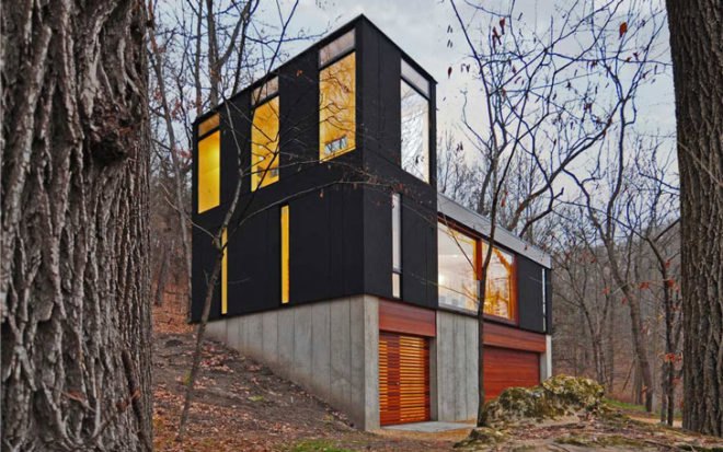 Stacked Cabin, Johnsen Schmaling Architects, Wisconsin, Awards, Modest Home