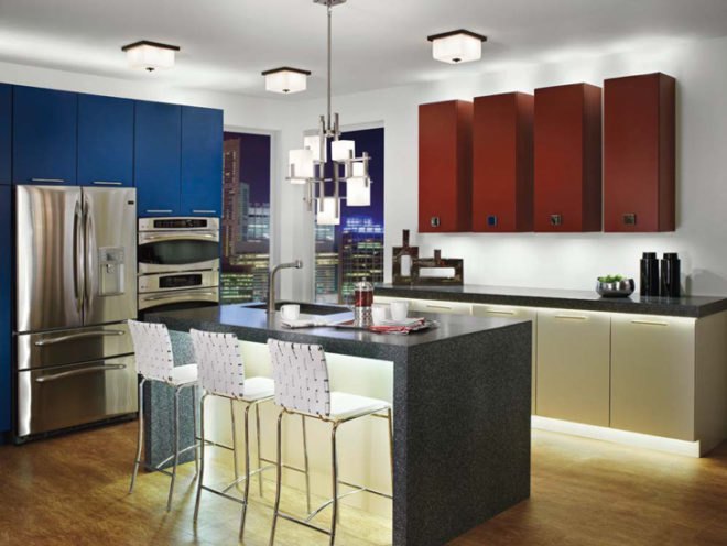 LED layered lights, LED tape, LED strip, green lighting, LED under counter, Kichler LED, low impact lighting