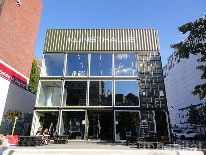 green design, eco design, sustainable design, shipping container, Berlin, Cargotecture, PLATOON, PLATOON Kunsthalle, cultural center