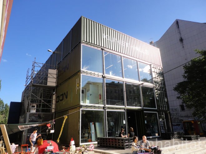 green design, eco design, sustainable design, shipping container, Berlin, Cargotecture, PLATOON, PLATOON Kunsthalle, cultural center