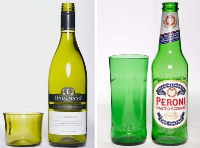 Ruth Allen, sustainable stubbies, Lindemans Wine Cup, Peroni Tumbler, recycled glass bottles, upcycling, glass cutting, glass sculptor, In the Spirit