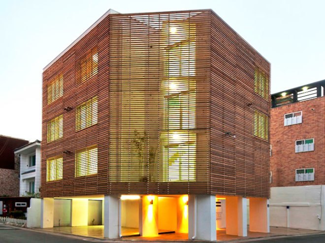 louvers, Louver Haus, South Korea, Japanese Cedar, Smart Architecture, skylights, daylighting, green design, sustainable design, eco-design, green design
