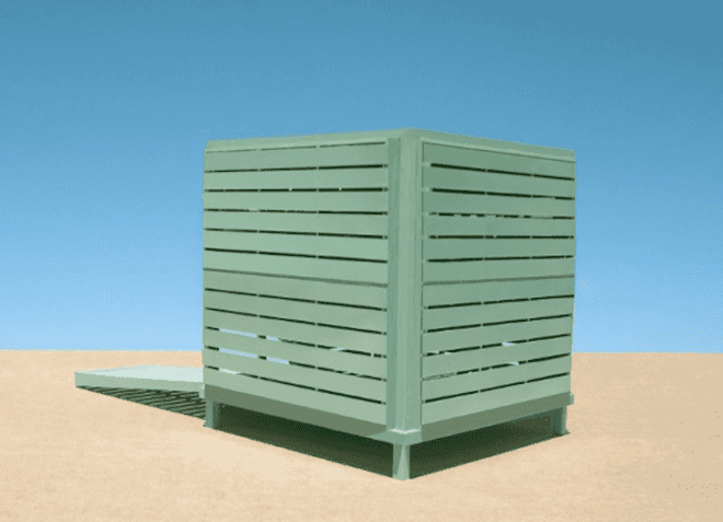 Michael Jantzen, M-Velope, Prefabricated design, green design, sustainable design, eco-design, shape-shifting, building regulations, wendy house