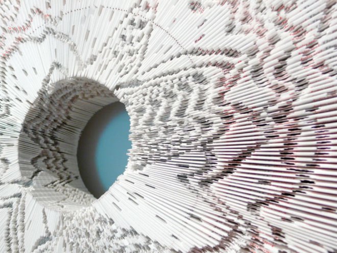 mia liu, guggenheim, admission tickets, paper, modern, sculpture, paper, peach punch, detail