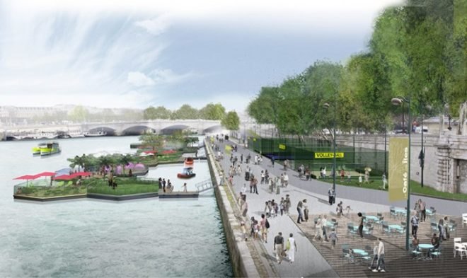 Bertrand Delanoë, Paris, Seine riverside, Paris pedestrianization plan, riverside world heritage sites, Paris city