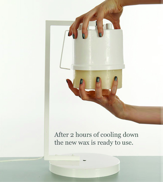 Revitalizer Wax Lamp, Merve Kahraman, recyclable design, lamp design, lighting design, interactive design