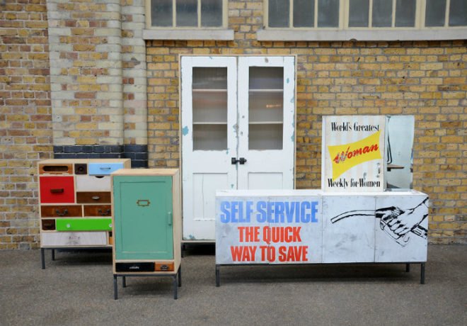 rupert blanchard, reclaimed furniture, green furniture, salvaged materials, London designer, salvaged drawers, eco cabinets, sustainable storage
