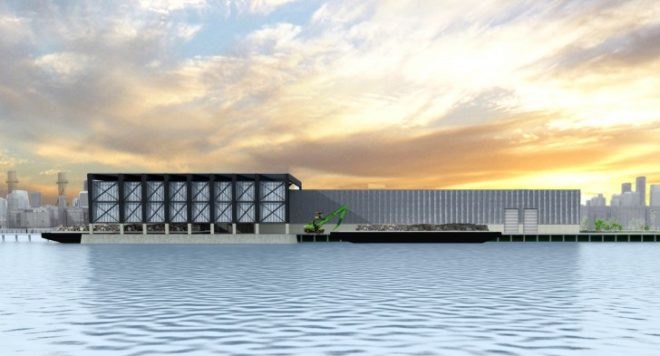 Sims Municipal Recycling Facility, PlaNYC2030, waste management, recycling, Brooklyn terminal, brooklyn recycling, waste recycling, new york waterways