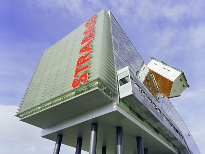skc bratislava, strabag, slovakia, geothermal, erwin wurm, mhm architecture, eco office building