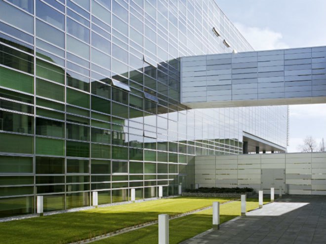 skc bratislava, strabag, slovakia, geothermal, erwin wurm, mhm architecture, eco office building