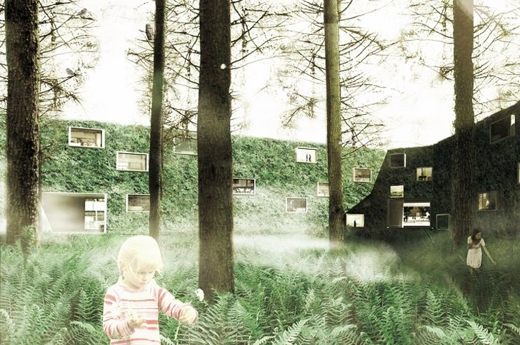 Sankt Kjeld's Kvarter, Saint Kjeld's Quarter, Copenhagen Denmark, urban planning, water reclamation, Tredje Natur Architects, global warming