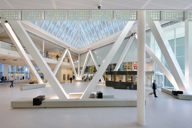 The Hague, City Council, Uytenhaak Architectenbureau, natural light, airplane shape, recycled plastic platform, transparency, Architecture, Daylighting, Landscape Architecture, the netherlands