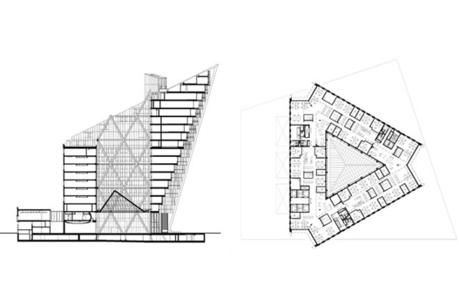 The Hague, City Council, Uytenhaak Architectenbureau, natural light, airplane shape, recycled plastic platform, transparency, Architecture, Daylighting, Landscape Architecture, the netherlands