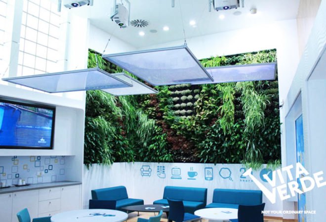 Thessaloniki, Greece, Vita Verde, National Bank of Greece, living wall, vertical garden, gardening, green interiors, sustainable design, green design