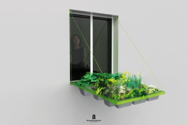 Volet Vegetal, Barreau&Charbonnet, gardening, planter, urban gardening, window planter