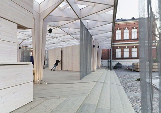 WDC Helsinki 2012 Pavilion Aalto University, Helsinki World Design Capital, Aalto University, Finish design, wooden pavilion, exhibition space, cultural architecture, green living