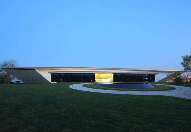 Weihai Pavilion, Make Architects, pavilion, china, solar passive design, bamboo,