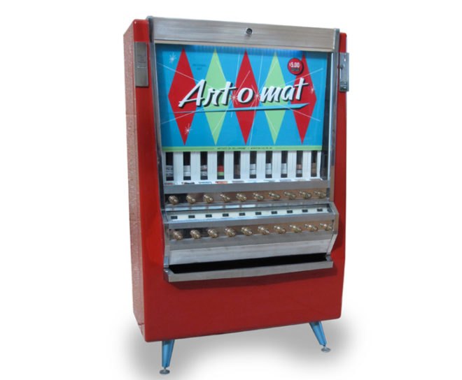 Clark Whittington, Art-O-Mat, cigarettes, cigarette vending machine, vintage, industrial design, North Carolina, Artists In Cellophane